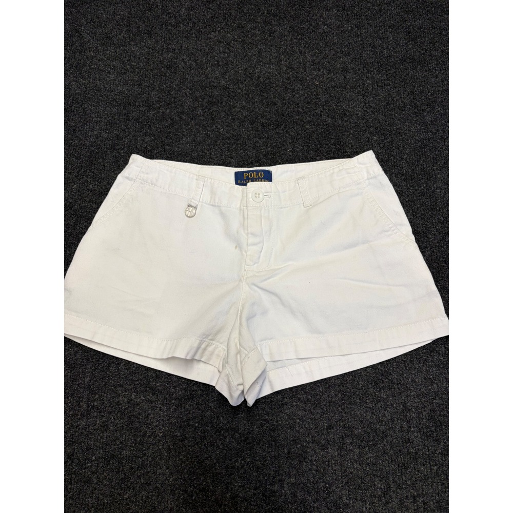 Polo Ralph Lauren Kids Girls White Classic Chino Shorts Size 12